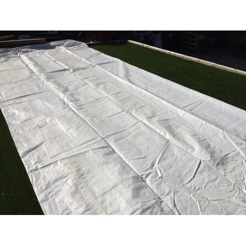 2273 - A large fully disassembled marquee with white canopy approximately 8m x 4m