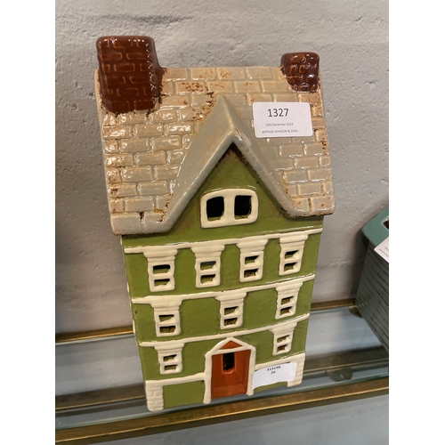 1327 - A ceramic tealight house, H 26cms (570809)   #