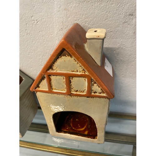 1329 - A ceramic tealight cottage, H 22cms (566007)   #