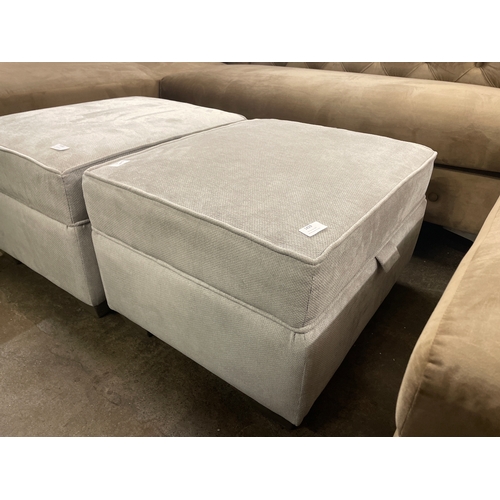 1429 - A magnesium velvet ottoman footstool