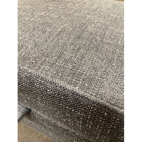 1435 - A Barker and Stonehouse dark grey textured weave ottoman footstool