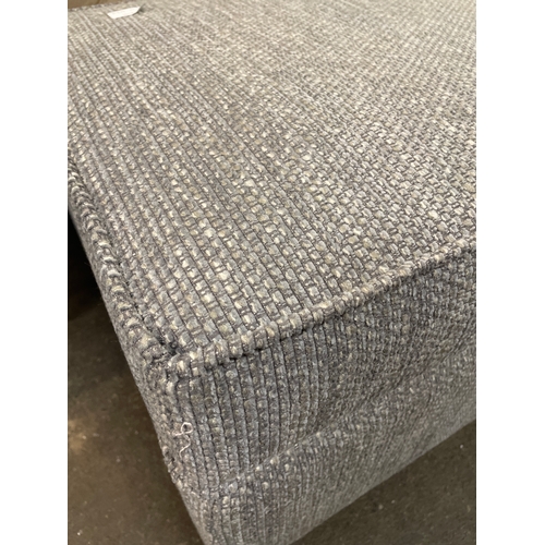 1436 - A Barker and Stonehouse grey textured weave, upholstered ottoman footstool