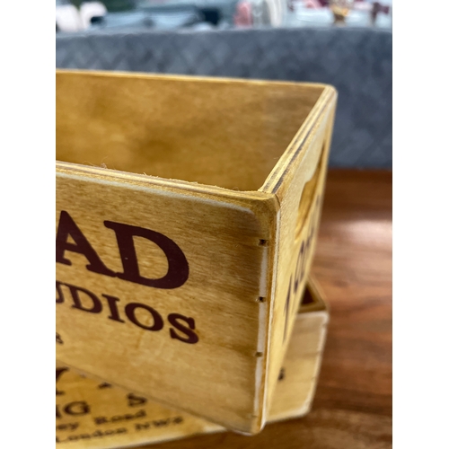 1449 - A pair of Abbey Road wooden storage boxes (FL2705)