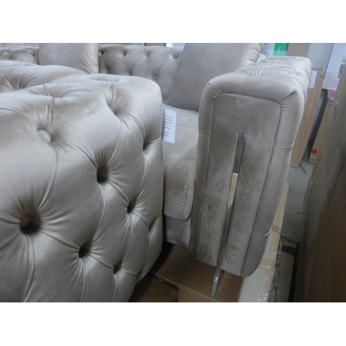 1368 - A Fenzi brushed gold three seater sofa, two seater sofa and armchair * this lot is subject to VAT