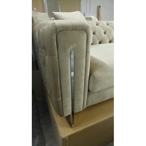 1368 - A Fenzi brushed gold three seater sofa, two seater sofa and armchair * this lot is subject to VAT