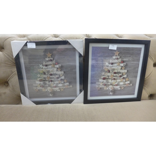 1486 - A pair of Christmas themed prints