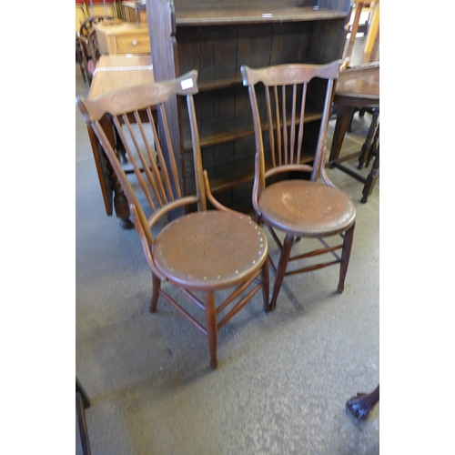 127 - A pair of early 20th Century beech bentwood chairs