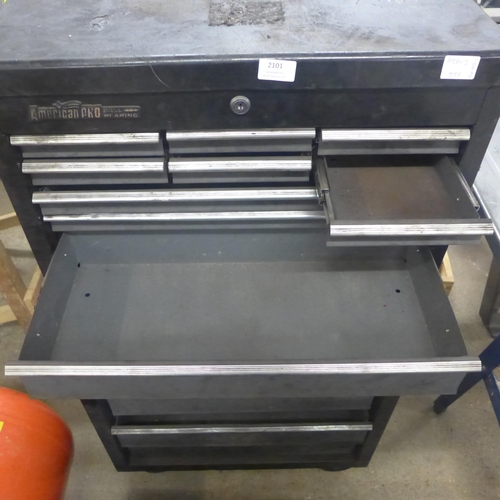 2101 - Black metal tool trolley