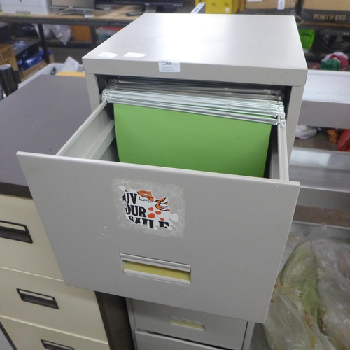 2263 - A 4 drawer filing cabinet