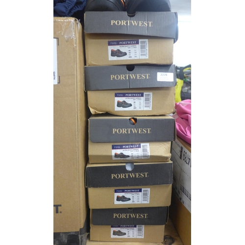 2278 - 5 Pairs of Portwest Ultra safety sandals - UK size 11