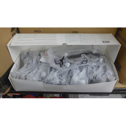 2280 - 2 Boxes of safety goggles (approx. 150 per box - 300 in total)