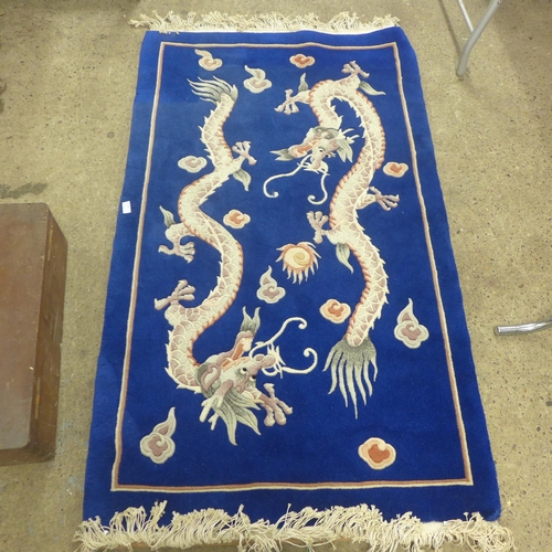 2344 - A blue Chinese style rug