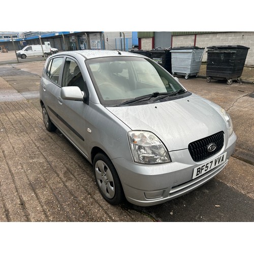 2423 - Kia Picanto 2007 silver hatchback - registration BF57 VVA - MOT until 24.11.24 - on view Friday 15th... 