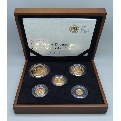 1041 - The Royal Mint, The 2011 Gold Proof Sovereign Five Coin Collection, 0324