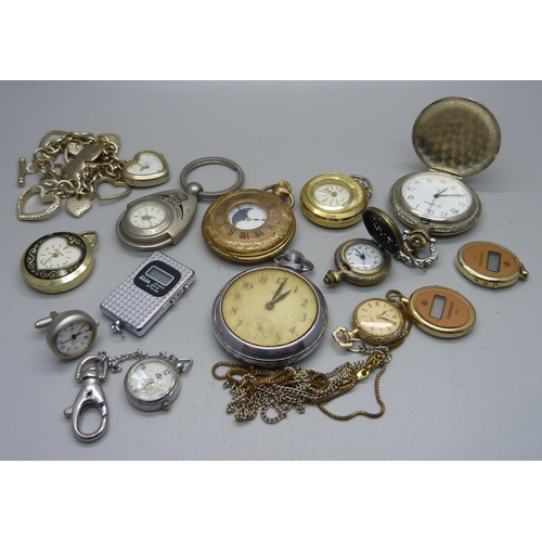 1054 - Pendant and pocket watches, etc.