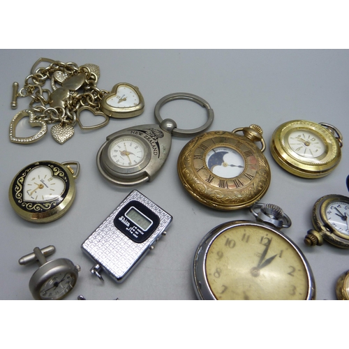 1054 - Pendant and pocket watches, etc.