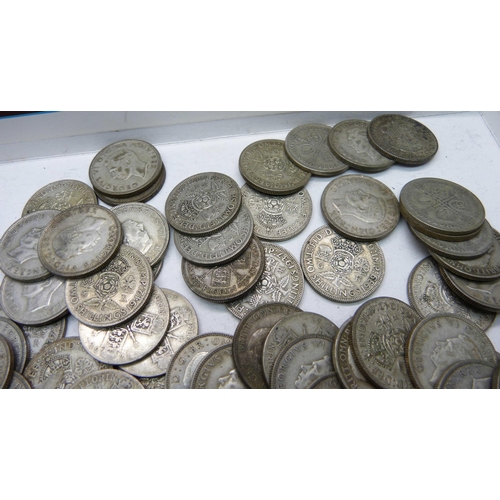 1057 - 1920 to 1946 GB two shillings/one florin coins, 1116g