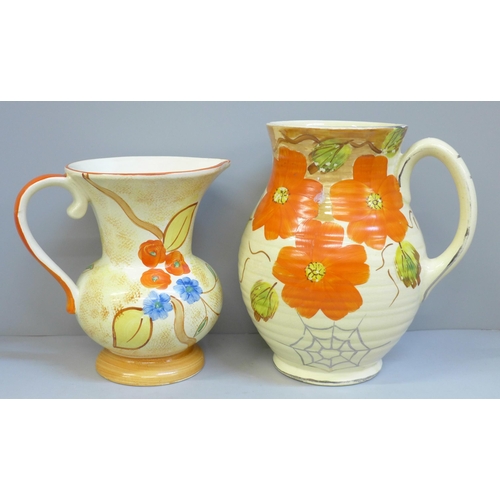 607 - Two Art Deco jugs including Wade Heath