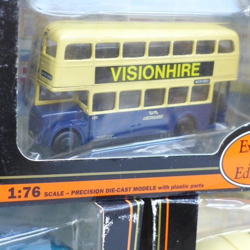 616 - Six Exclusive First Editions 1:76 scale model buses, boxed