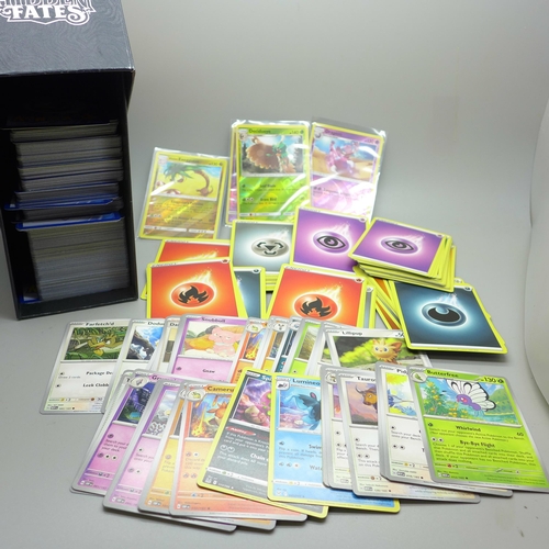 651A - Over 500 assorted Pokemon cards in ETB box, some shiny cards