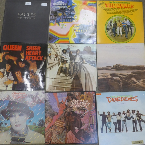 670 - Ten rock LP records