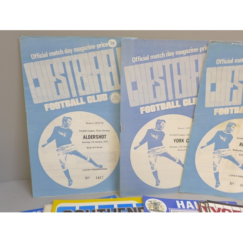 682 - Football memorabilia; football programmes for league games between clubs who are no longer in the Fo... 