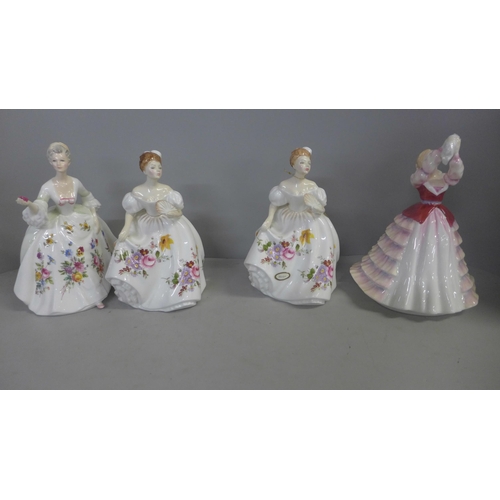 700H - Four Royal Doulton figures, Diana, Marilyn (x2) and Susan