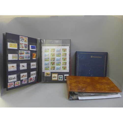 726 - A box of stamp albums and first day covers, British and foreign, some albums incomplete