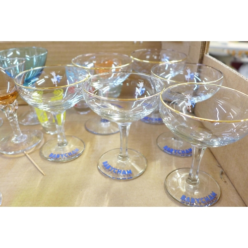 767 - Six Babycham glasses and a collection of other retro glassware **PLEASE NOTE THIS LOT IS NOT ELIGIBL... 