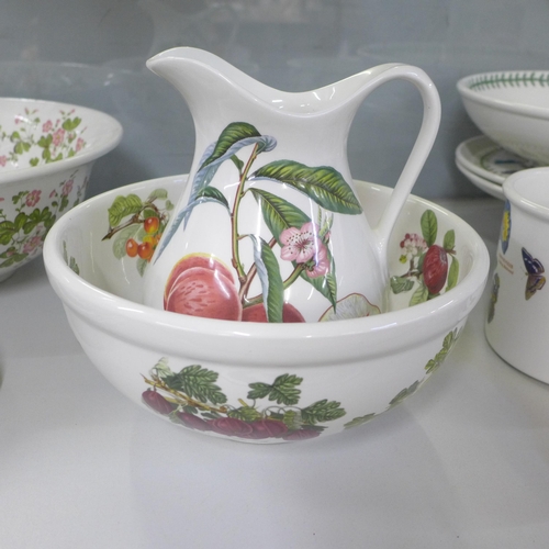 768 - Fourteen items of Portmeirion; The Botanic Garden, Pomona including wash jug and bowl **PLEASE NOTE ... 