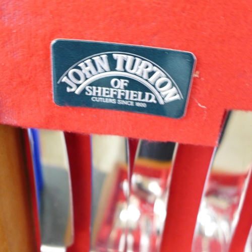 772 - A John Turton canteen of cutlery