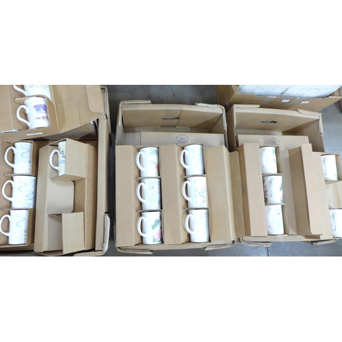 777 - A collection of Royal Malvern mugs; 24 x 6 mug sets (17 large and 7 small), 1 x 5 mug set and 1 x 4 ... 