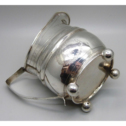 818 - A 19th Century silver jug, Newcastle, 119g