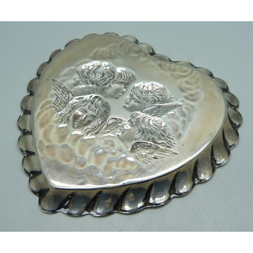 827 - A Reynolds Angels silver pin tray, Birmingham 1904, 42g