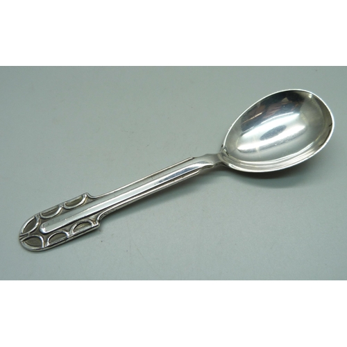 836 - A Norwegian Arts and Crafts silver spoon, 14cm, 38g