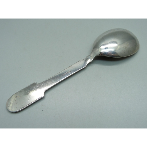 836 - A Norwegian Arts and Crafts silver spoon, 14cm, 38g