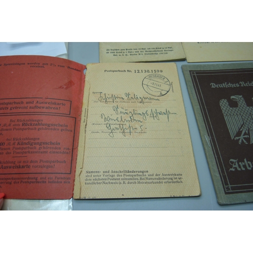 842 - German WWII period military documents, Gauleiter District leader Leander Berger