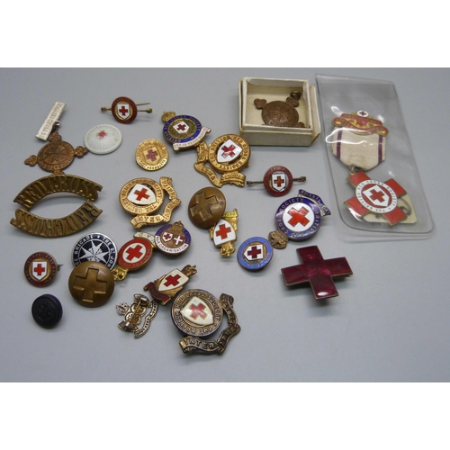 851 - WWII British Red Cross badges and medals