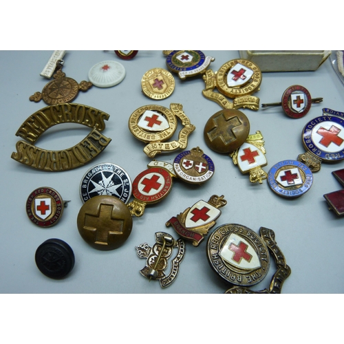 851 - WWII British Red Cross badges and medals