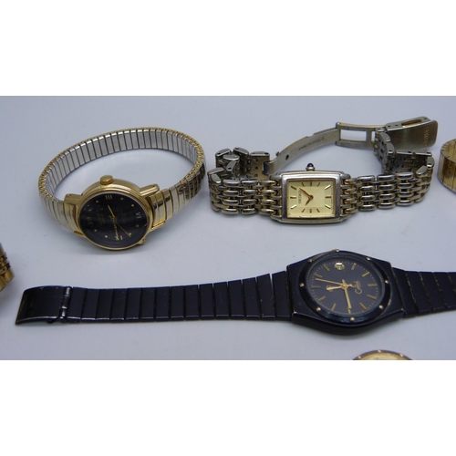 870 - Twelve lady's wristwatches, Avia, Rotary, Seiko, etc.