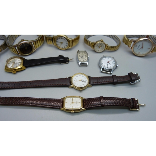 918 - Ten lady's wristwatches including Sekonda and Lorus, (one with loose second hand)