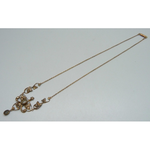 921A - A seed pearl set necklace