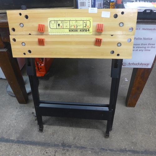 2037 - A Black & Decker fold out work bench