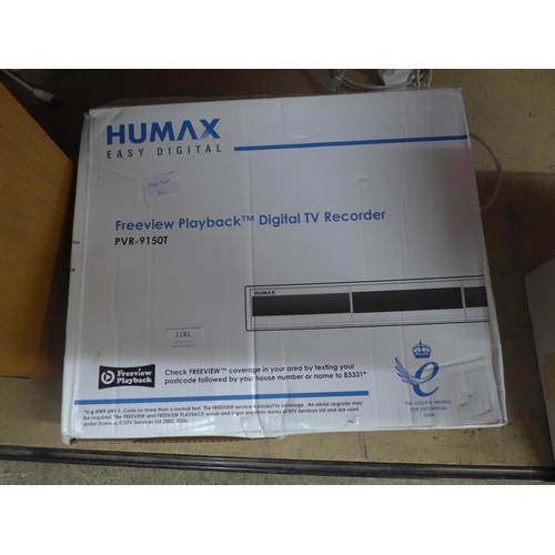 2181 - A Humax Freeview Playback Digital TV Recorder