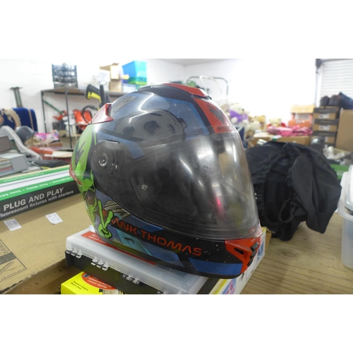 2391 - A Frank Thomas motorbike helmet