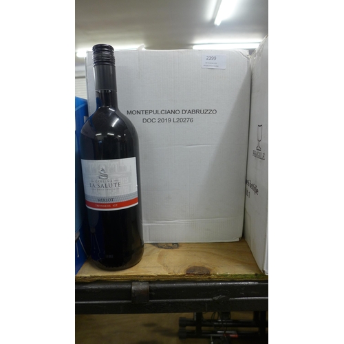 2400 - A case of 6 x 1 litre bottles of Montepulciano D'abruzzo red wine