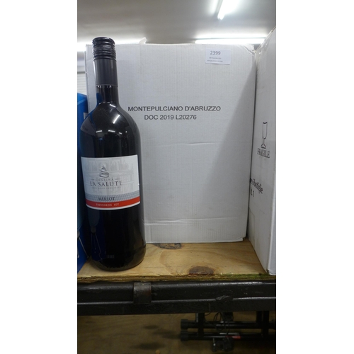 2403 - A case of 6 x 1 litre bottles of Montepulciano D'abruzzo red wine