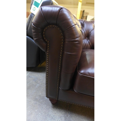 1495 - Allington Three Seater Brown Leather Sofa (model:- 581LS), original RRP £1666.66 + VAT * This lot is... 