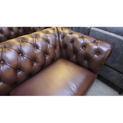 1495 - Allington Three Seater Brown Leather Sofa (model:- 581LS), original RRP £1666.66 + VAT * This lot is... 