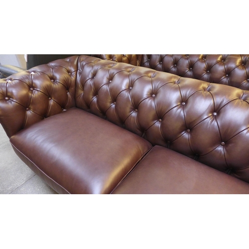 1495 - Allington Three Seater Brown Leather Sofa (model:- 581LS), original RRP £1666.66 + VAT * This lot is... 